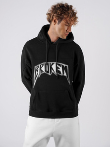 Sweatshirt à capuche noir OZONEE O/SWE23019Z