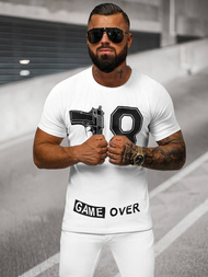 T-shirt Homme Blanc OZONEE O/T123/1Z