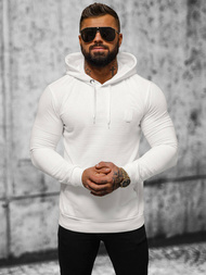 Sweatshirt à capuche homme ecru OZONEE O/TB2272