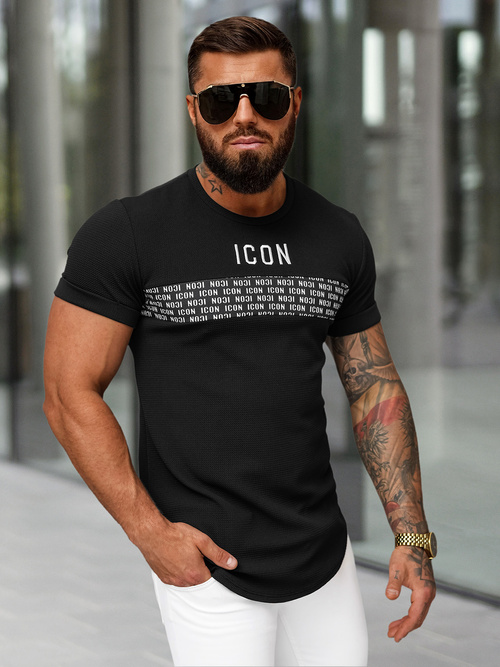 T-shirt Homme Noir OZONEE O/B1215