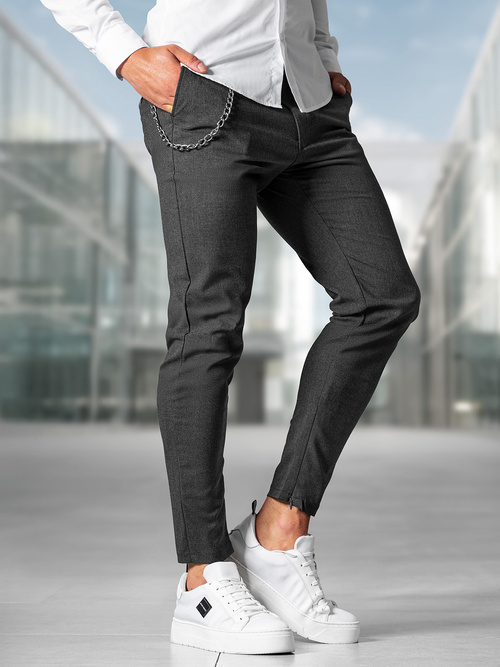 Pantalon Chino Homme Gris Foncé OZONEE DJ/3300Z