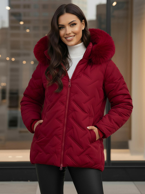 Veste femme bordeaux OZONEE JS/16M9296/06Z