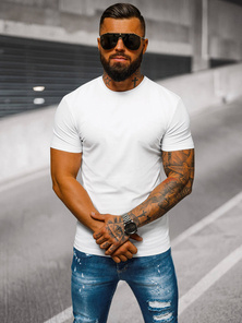 T-shirt Homme Blanc OZONEE NB/MT3001Z