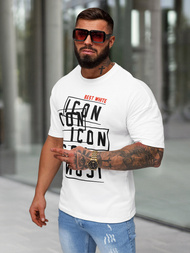 T-shirt Homme Blanc OZONEE JS/8B1366/1