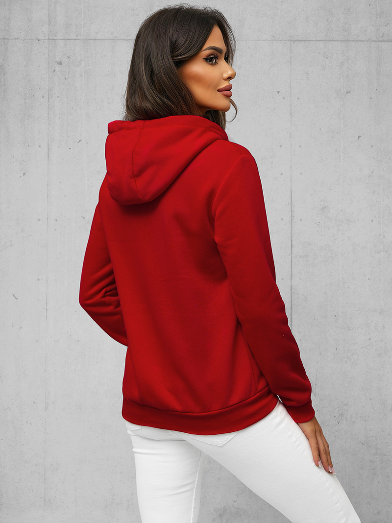 Sweat femme rouge foncé OZONEE JS/W03Z