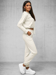 Ensemble de survêtement deux pièces ecru OZONEE O/12108Z