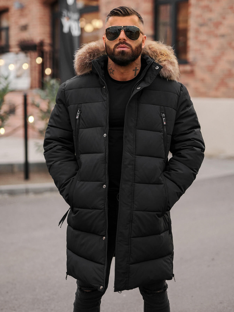 Veste Homme Noir OZONEE JS/25M9803/392