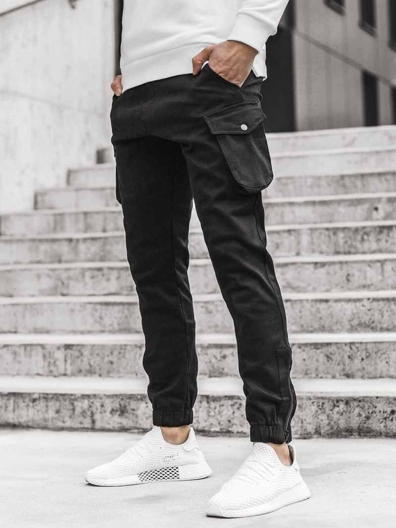 Pantalon Jogger Homme Noir OZONEE A/705