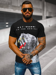 T-shirt Homme Noir OZONEE O/T127/3Z