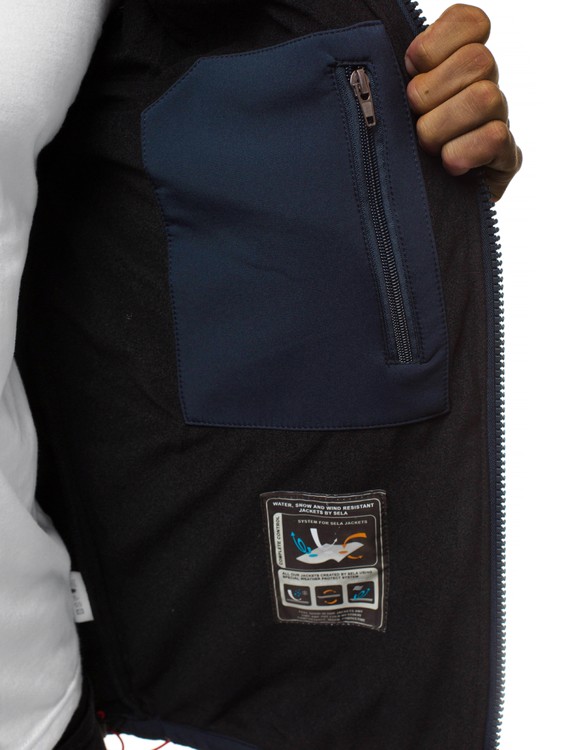 Veste Homme Bleu foncé-rouge OZONEE GE/12259Z