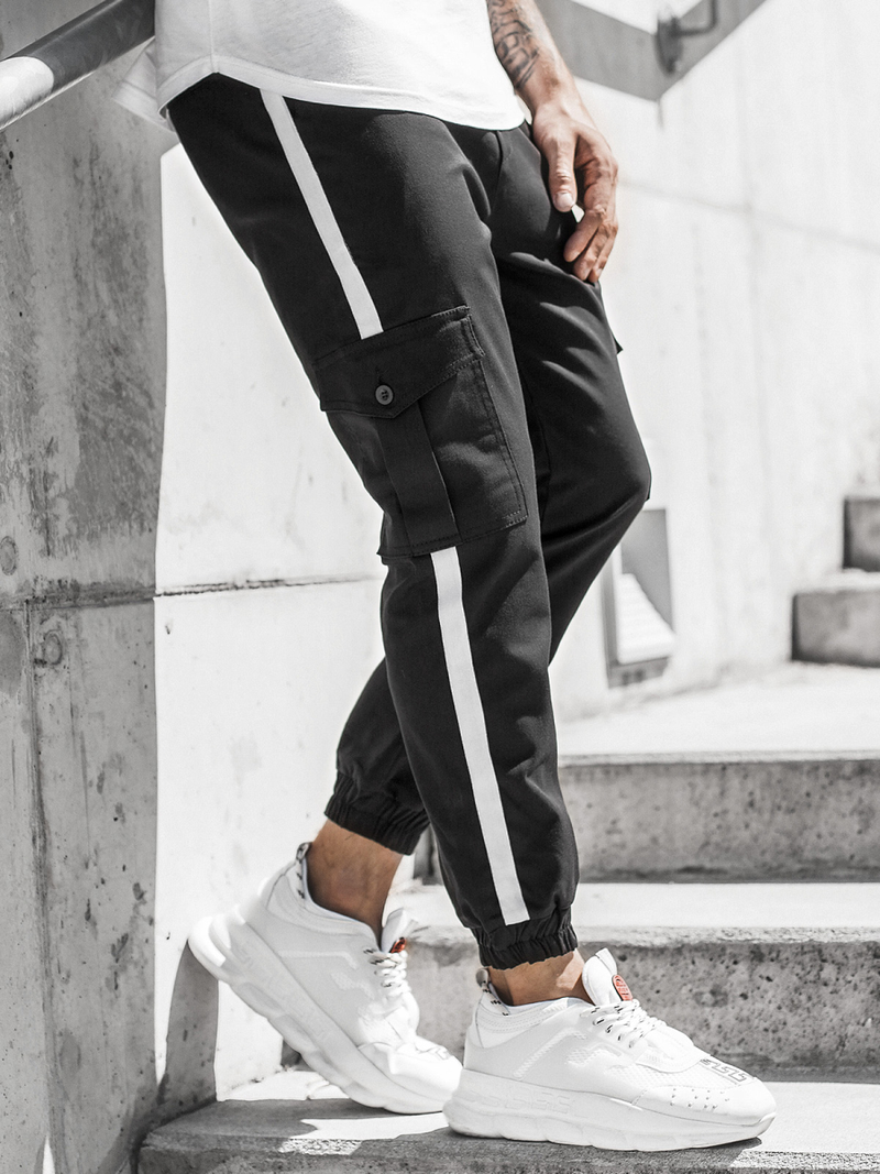 Pantalon Jogger Homme Noir OZONEE DJ/5580