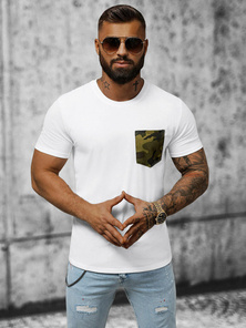 T-shirt Homme Blanc OZONEE JS/8T85/2Z