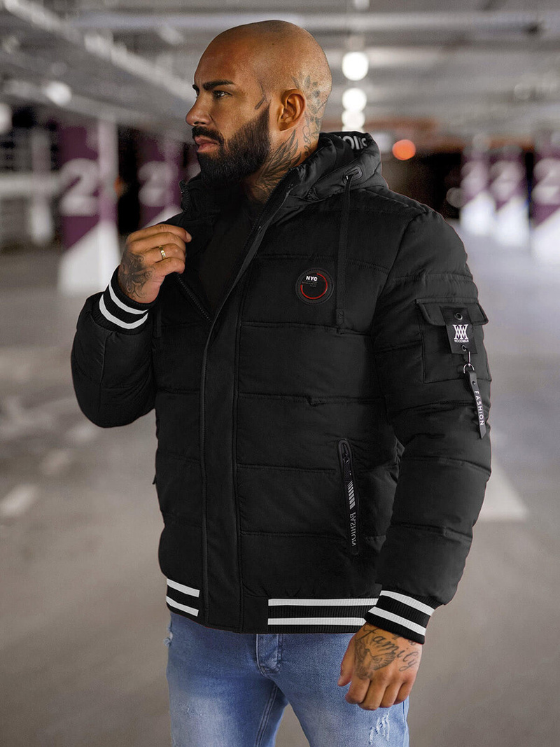 Veste homme noir OZONEE JS/57M7501/392