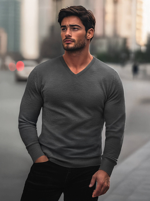 Pullover Homme Gris Foncé OZONEE NB/MMB601/3Z