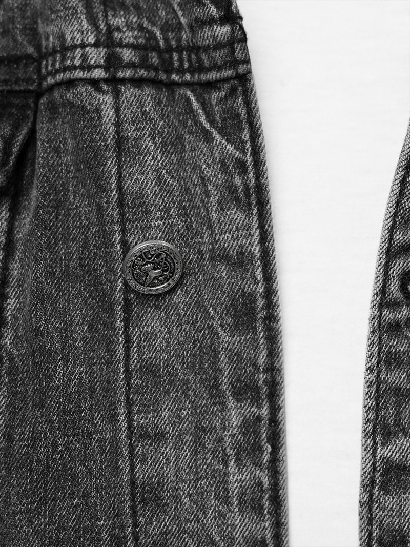 Veste en jean Homme noir OZONEE NB/MJ505N