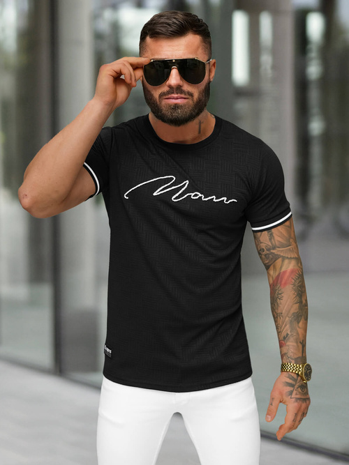 T-shirt Homme Noir OZONEE O/QS11628