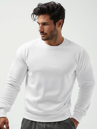 Sweatshirt Homme Blanc OZONEE JS/2001-10Z