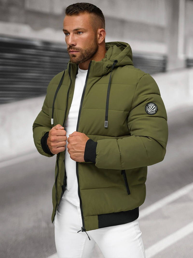 Veste D'hiver Kaki Clair OZONEE JS/31M5023/62