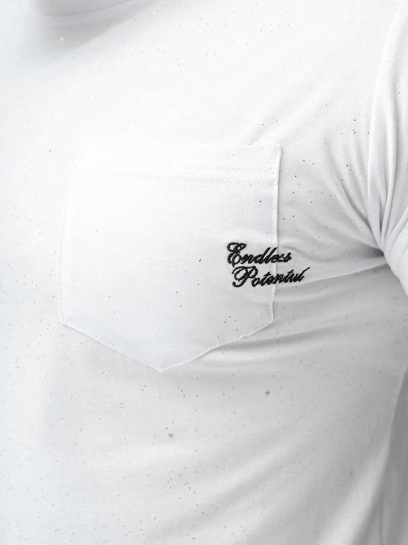 T-shirt Homme Blanc OZONEE O/QQ1387