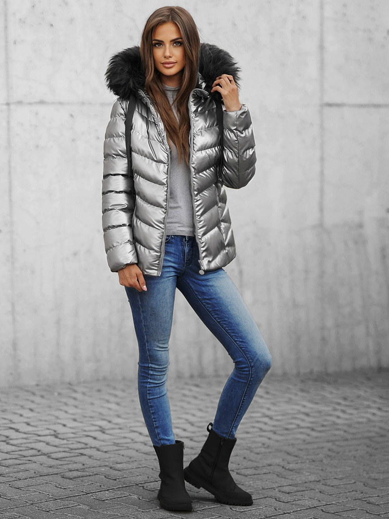 Veste femme d'argent OZONEE JS/M773/401Z