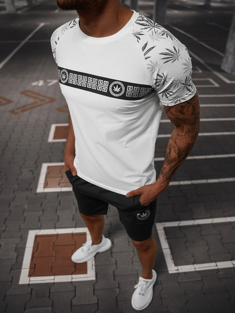 Survêtement Homme Blanc et Noir OZONEE O/HM760