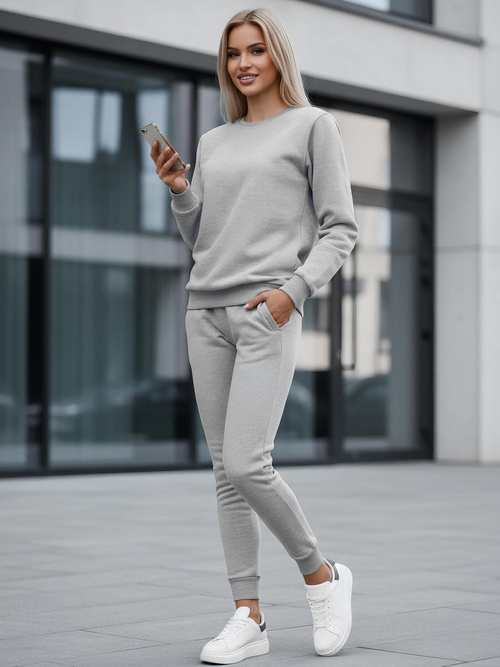 Ensemble de survêtement deux pièces gris OZONEE JS/CKW01