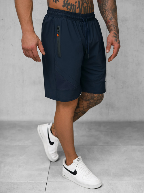Shorts de sport pour hommes bleu foncé OZONEE JS/12K1801/25