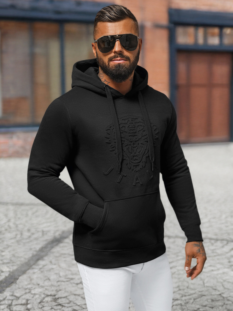 Sweatshirt Homme Noir OZONEE NB/MF2012