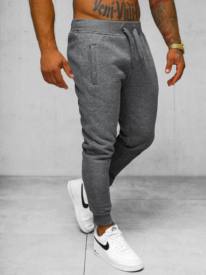 Pantalon de Survêtement Homme Gris Foncé OZONEE JS/XW01Z
