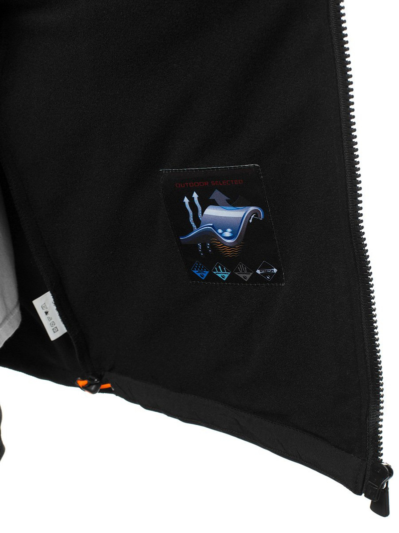 Veste Homme noir et orange OZONEE GE/12267