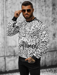 Sweatshirt Homme Blanc OZONEE JS/8B1131/1