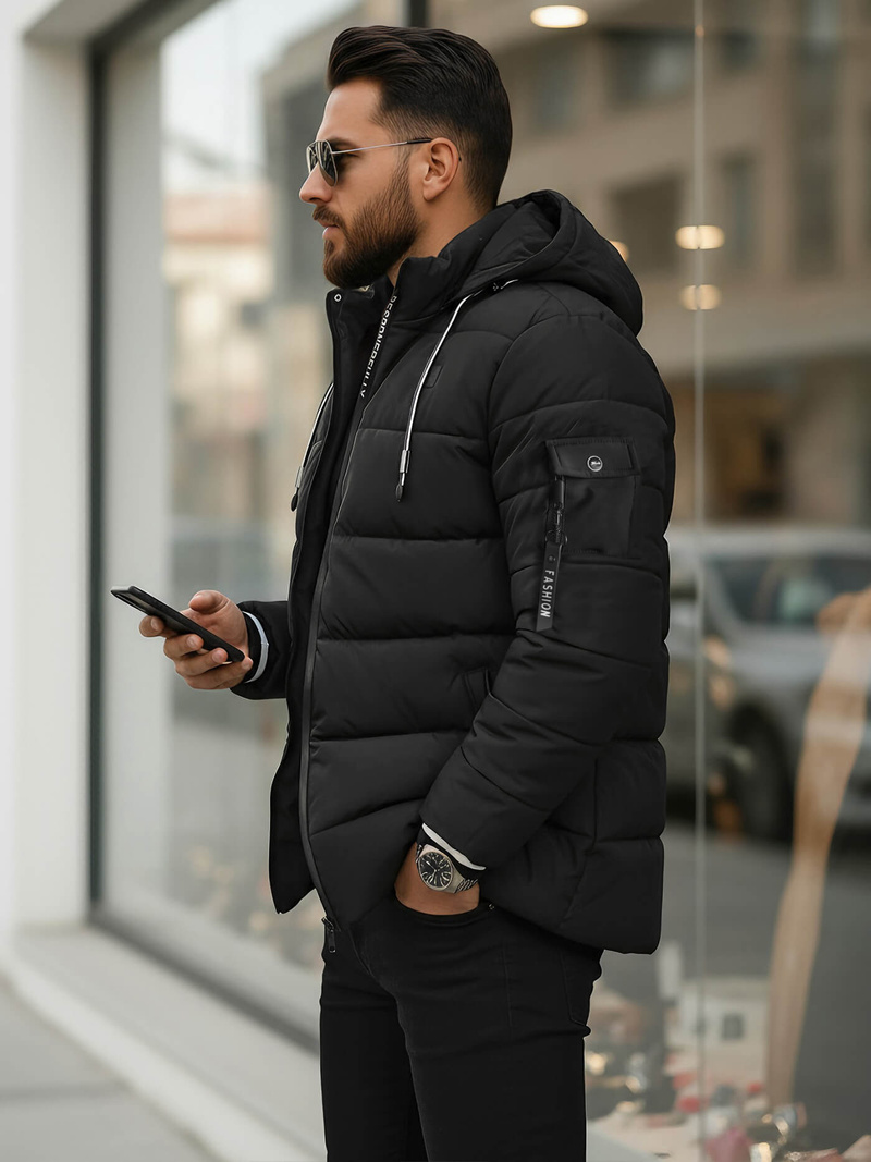 Veste homme noir OZONEE JS/57M7502/392Z