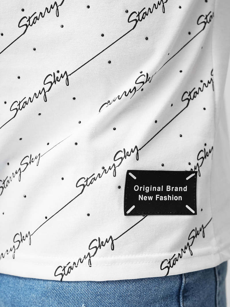 T-shirt Homme Blanc OZONEE O/QQ1323