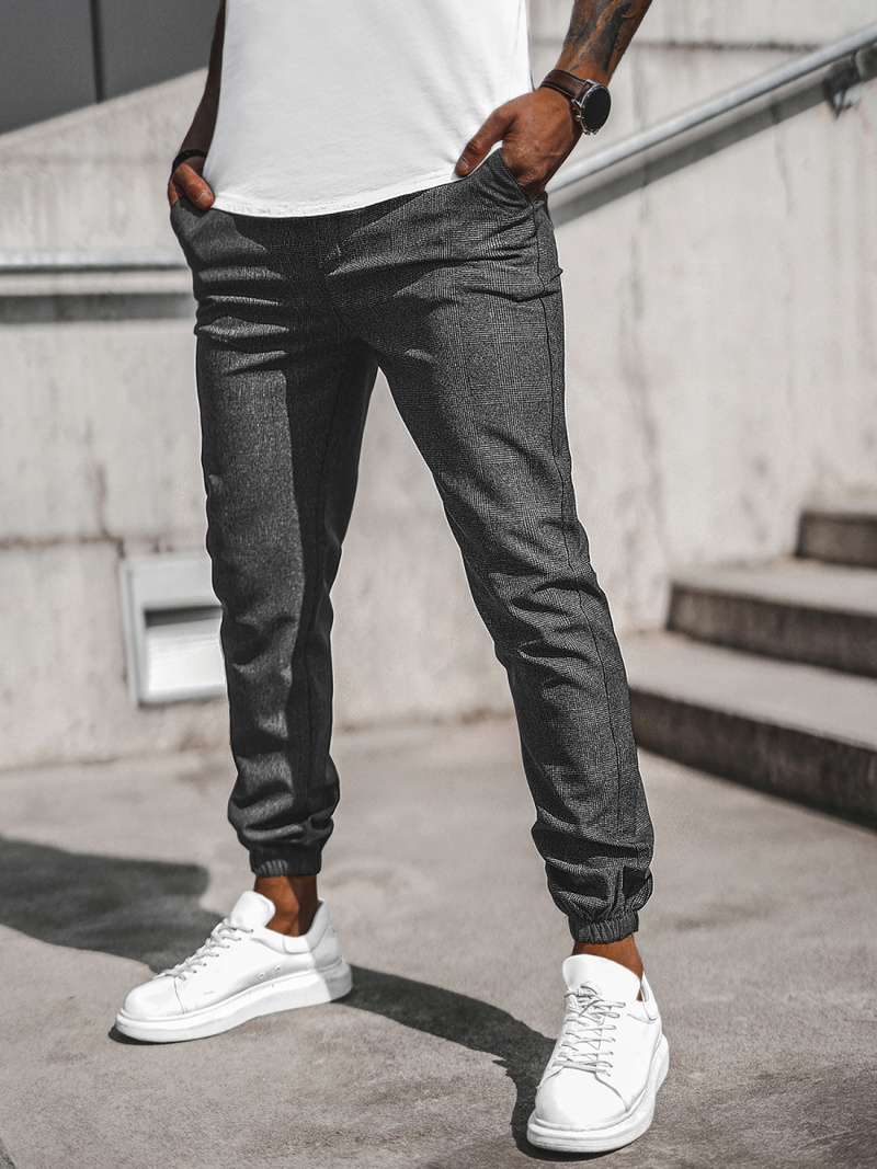 Pantalon chino Homme gris foncé OZONEE DJ/2294/22Z