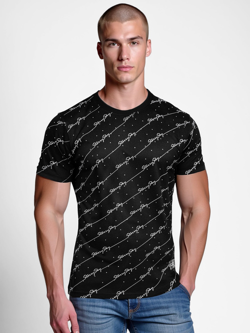 T-shirt Homme Noir OZONEE O/QQ1323Z