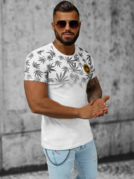 T-shirt Homme Blanc OZONEE O/T133/1