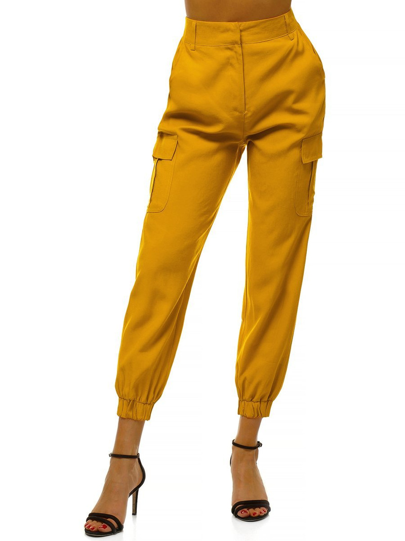Pantalon jogger femme Jaune OZONEE O/HM005