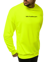 Sweatshirt Homme Néon Jaune OZONEE MACH/3149