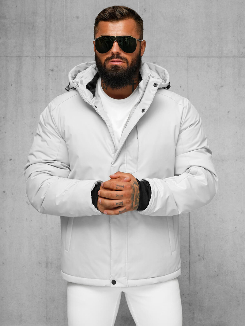 Veste Homme Gris Clair OZONEE JS/91M9906/280Z