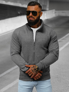 Sweatshirt Homme Gris Foncé OZONEE JS/2002Z