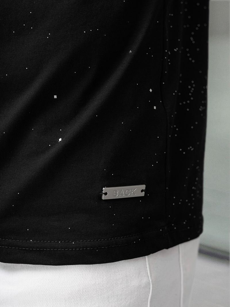 T-shirt Homme Noir OZONEE O/QQ1390