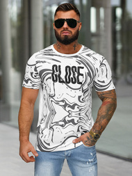 T-shirt Homme Blanc OZONEE O/MPO3470