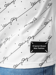 T-shirt Homme Blanc OZONEE O/QQ1323