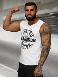 T-shirt Homme Blanc OZONEE JS/8B1725/1Z