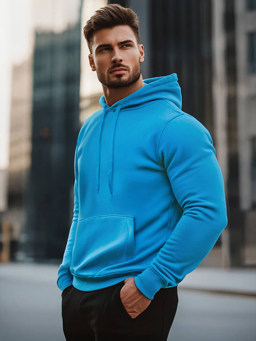 Sweatshirt Homme Bleu Ciel OZONEE JS/2009Z