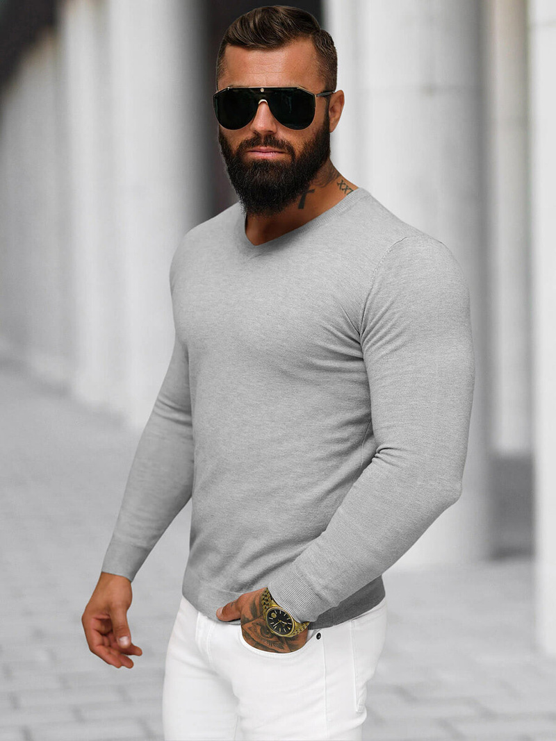 Pullover Homme Gris OZONEE NB/MMB601/2Z