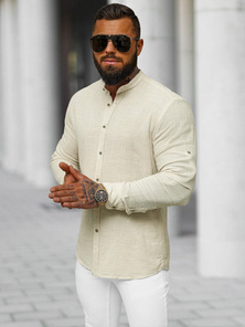Chemise Homme Beige OZONEE O/V117