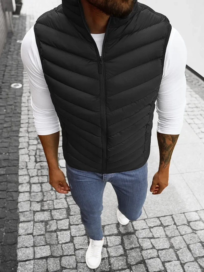 Veste Sans Manches Homme Noir OZONEE JS/M752/392