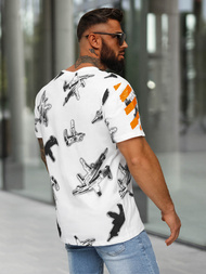 T-shirt Homme Blanc OZONEE O/MPO3471