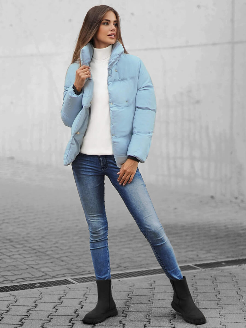 Veste Femme Bleu Clair OZONEE JS/M23062/243Z